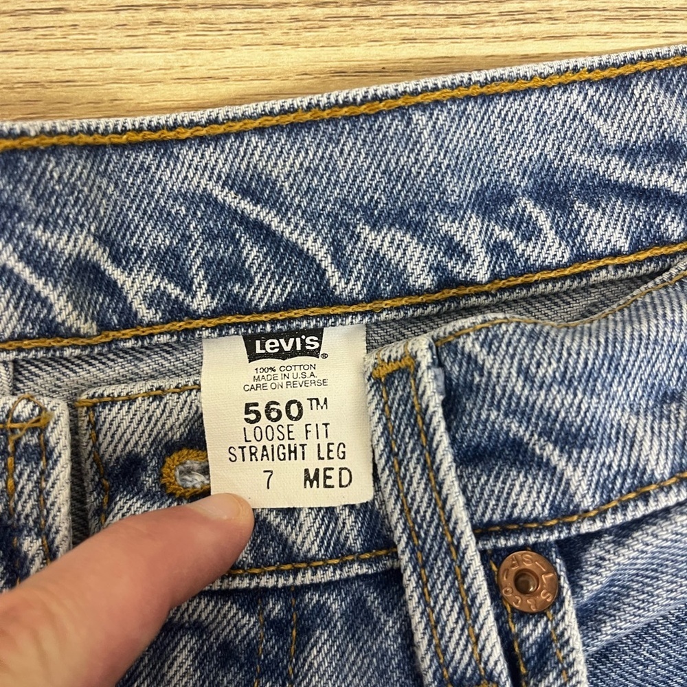 Vintage 90’s Levi's 560 High Rise Mom Loose Fit Straight Leg Jean 7 Med - Picture 6 of 11